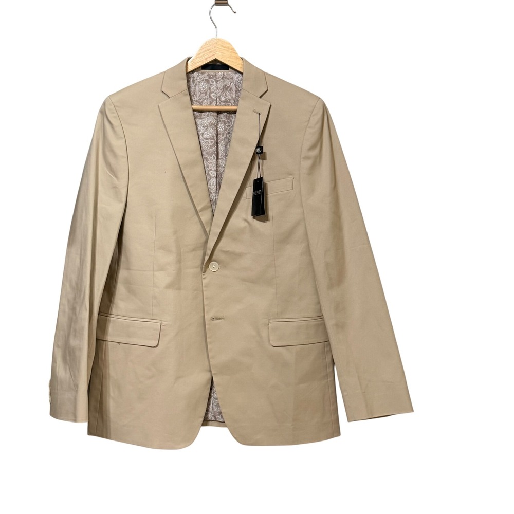Lauren Ralph Lauren Boys Khaki Tan Cotton Stretch Blazer Suit Jacket 20R NEW